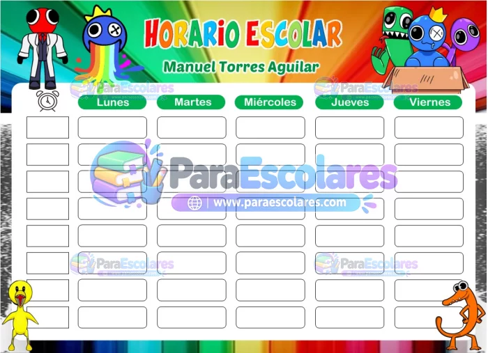 Rainbow Friends Horario Escolar